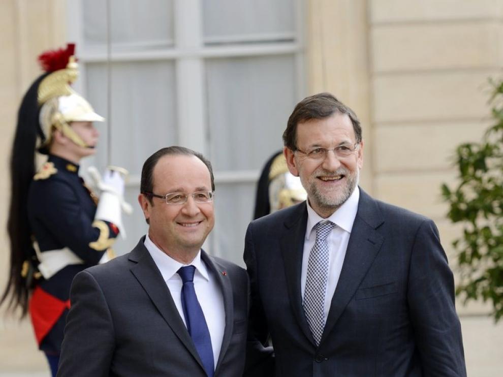Hollande y Rajoy en París