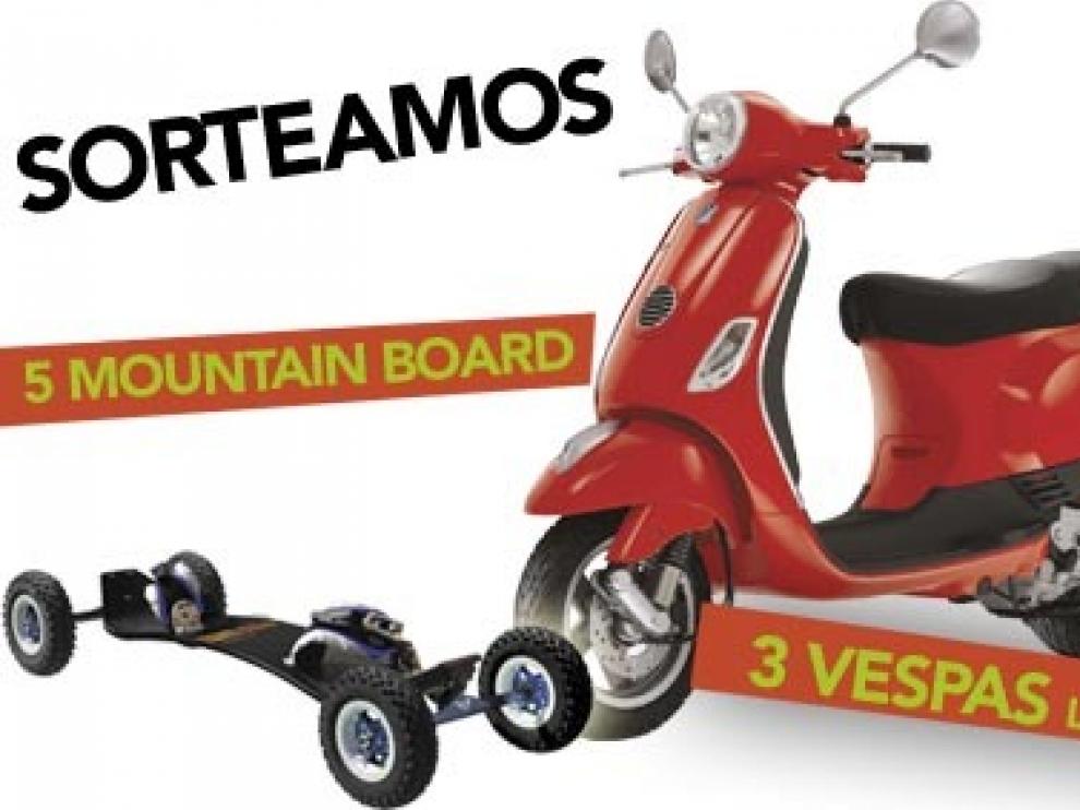 Participa en el sorteo de tres vespas LX5 y cinco Mountain Board