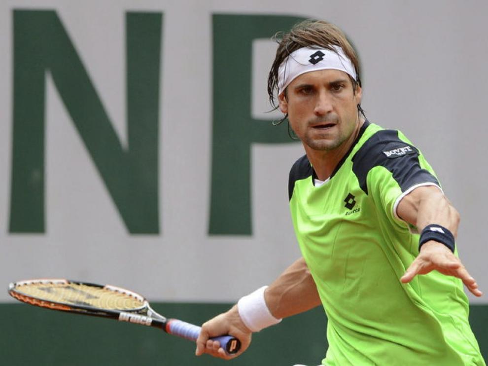 David Ferrer en su partido contra Montañés