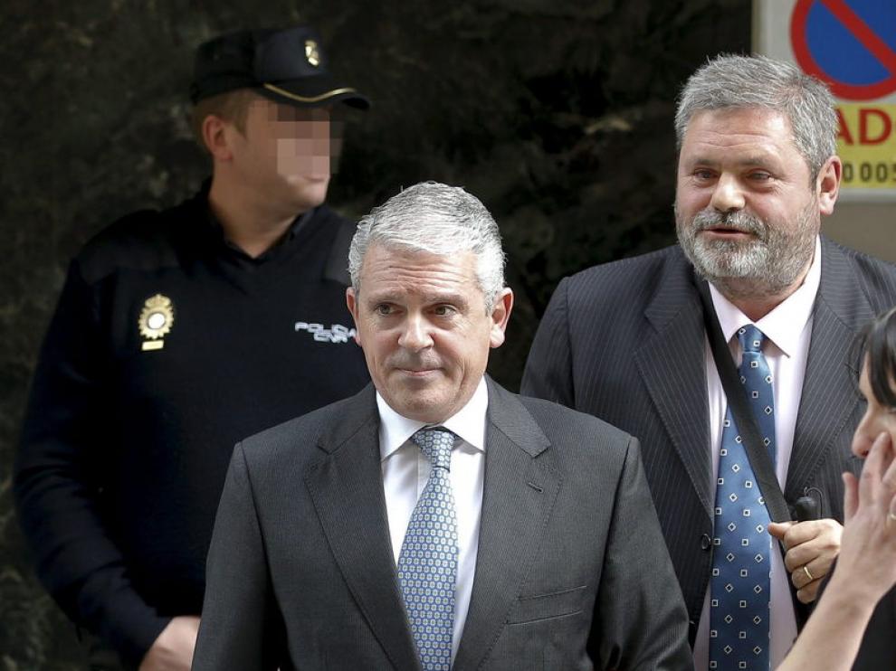 Pablo Crespo, a su salida de la Audiencia Nacional.