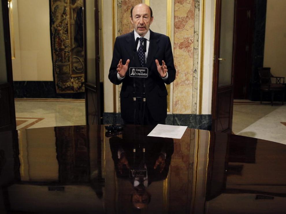 El secretario general del PSOE Alfredo Pérez Rubalcaba