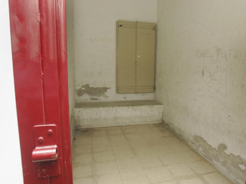 Imagen de archivo de un calabozo de los juzgados de Huesca