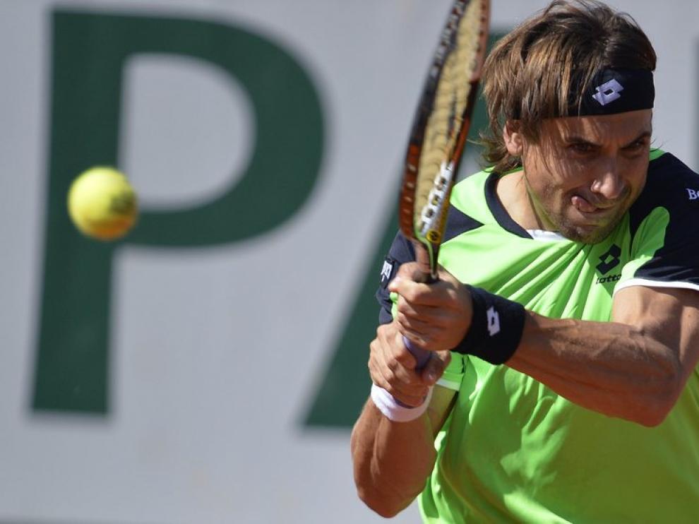 David Ferrer durante el partido contra Robredo