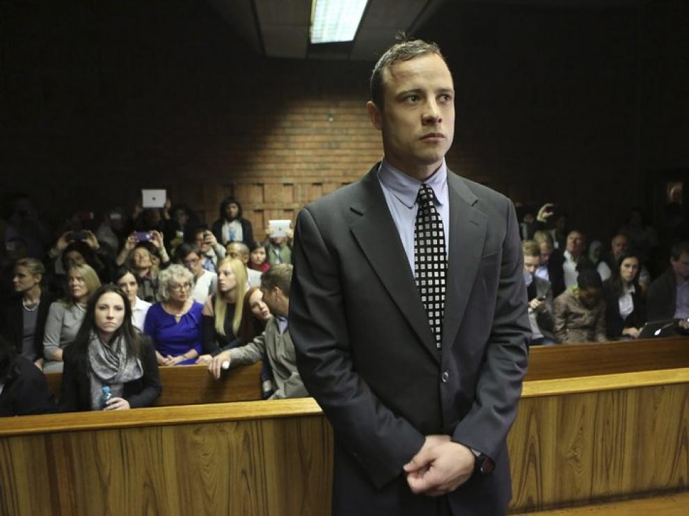Oscar Pistorius, en la sala del juicio