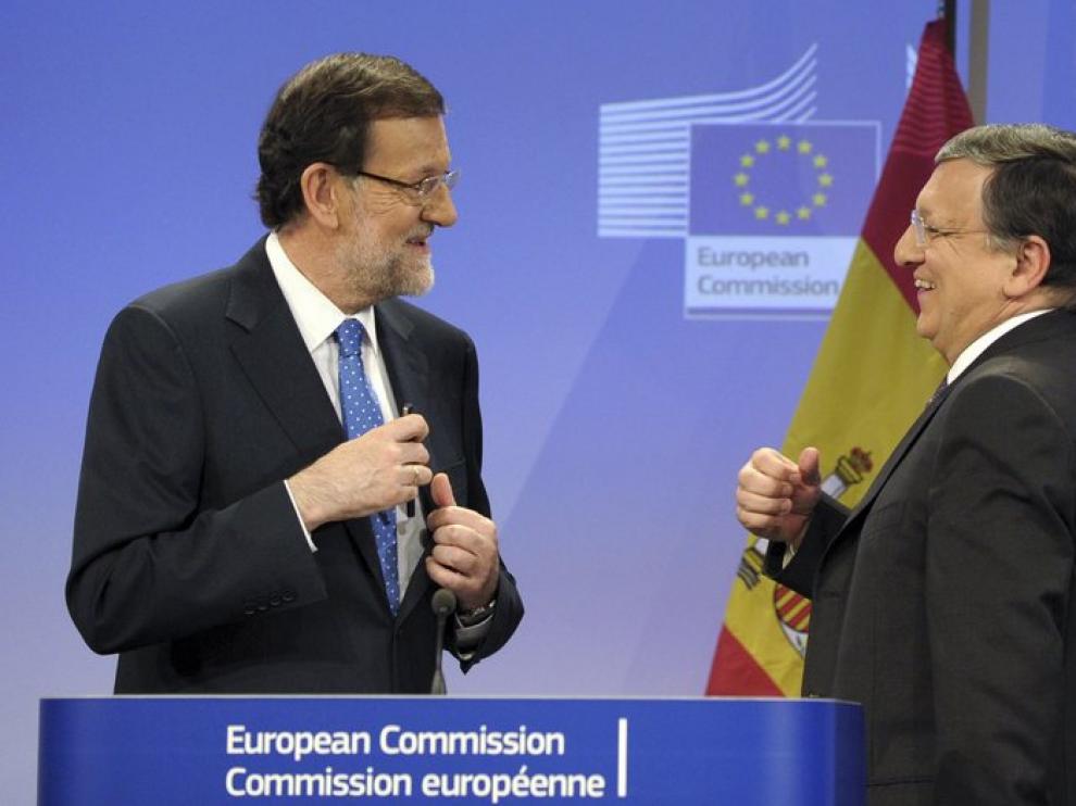 Rajoy y Barroso en Bruselas