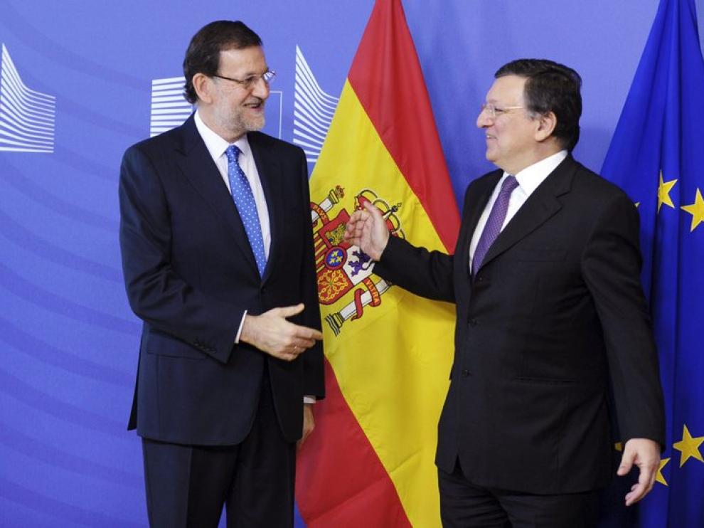 Rajoy charla con Barroso