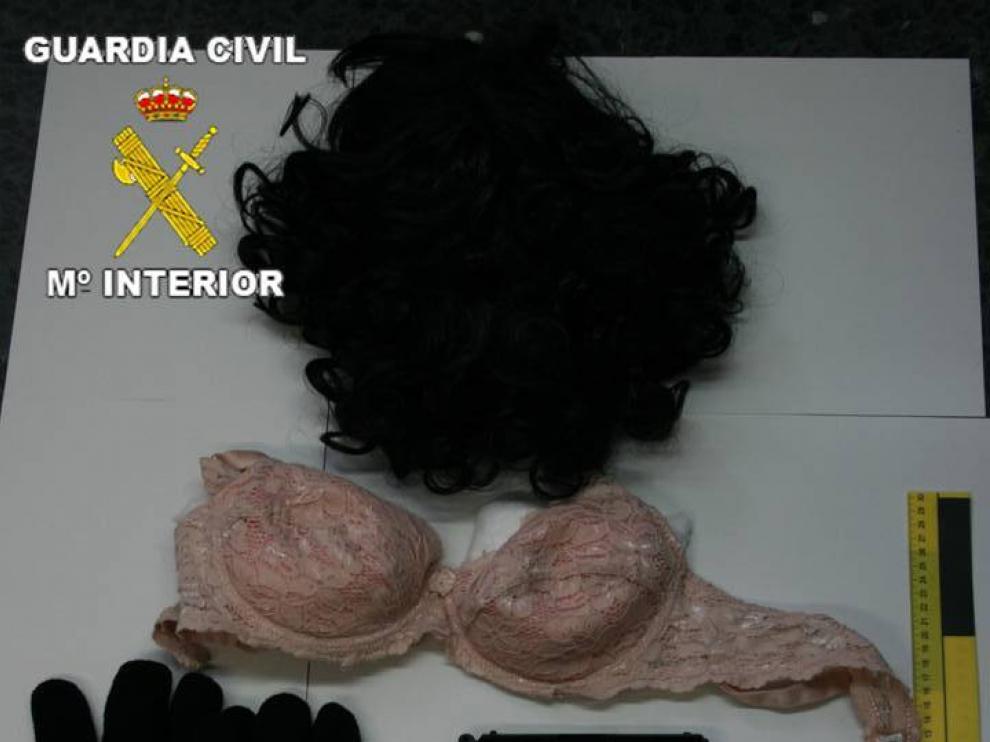 Material incautado al atracador