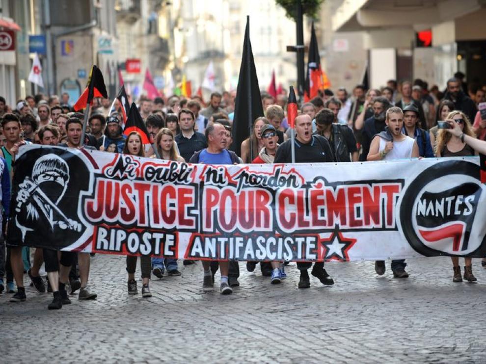 Manifestación en apoyo al joven asesinado