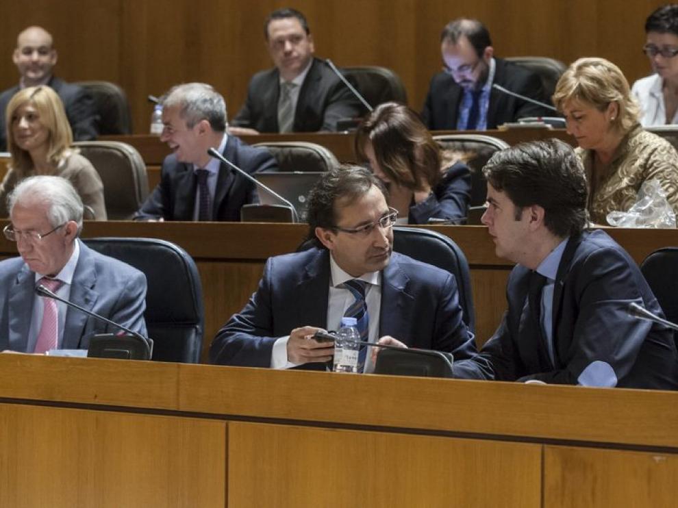 Sesión de pleno en las Cortes de Aragón