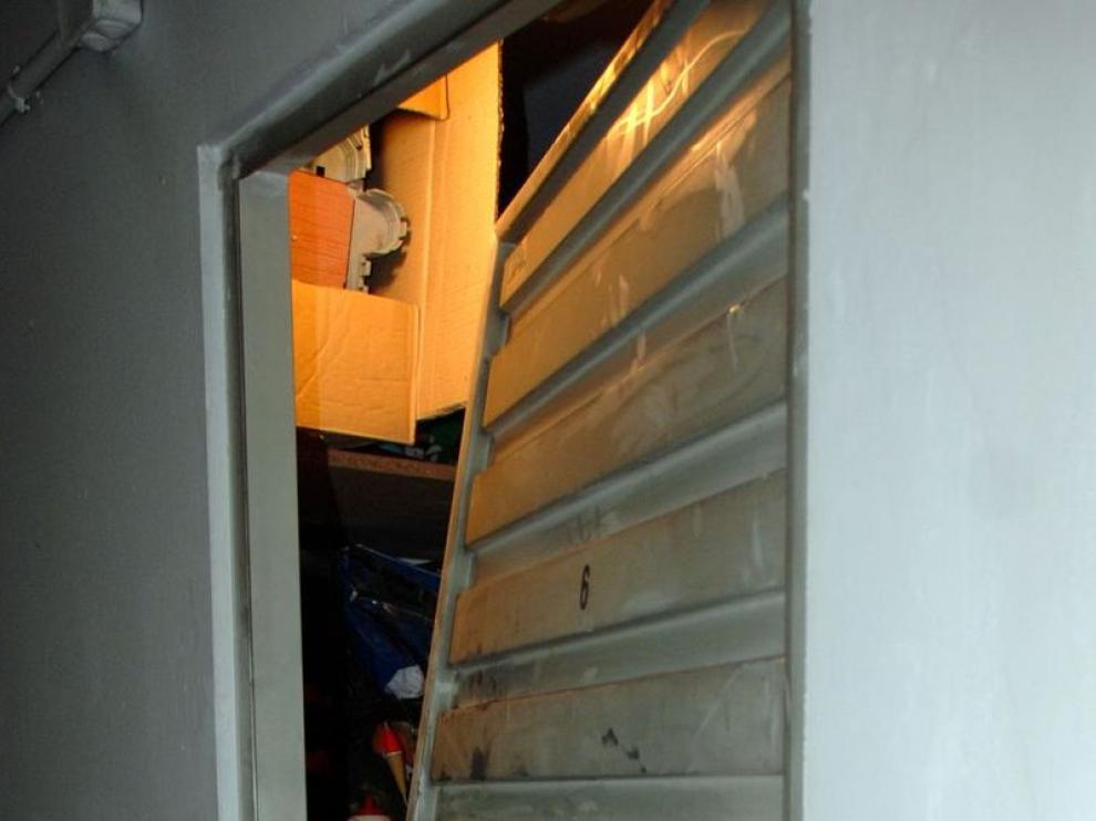 Imagen de un trastero asaltado en Zaragoza