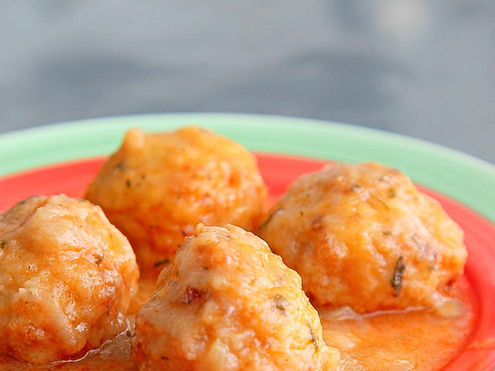 Albóndigas de sepia y gambas