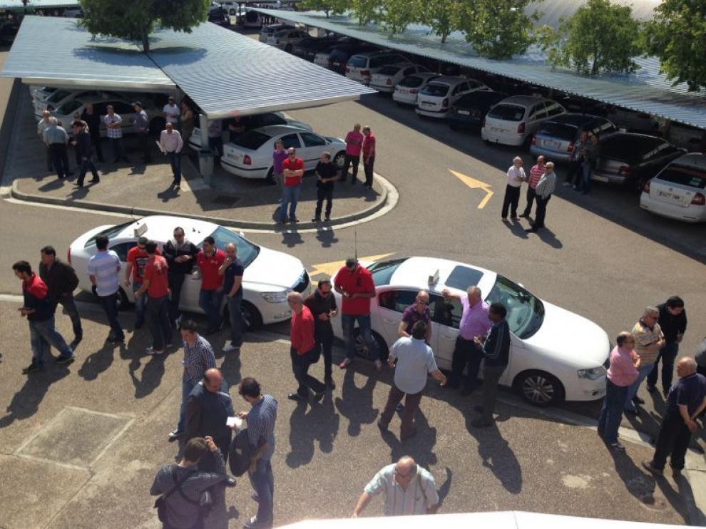 Protesta de los taxistas por el sistema de turnos