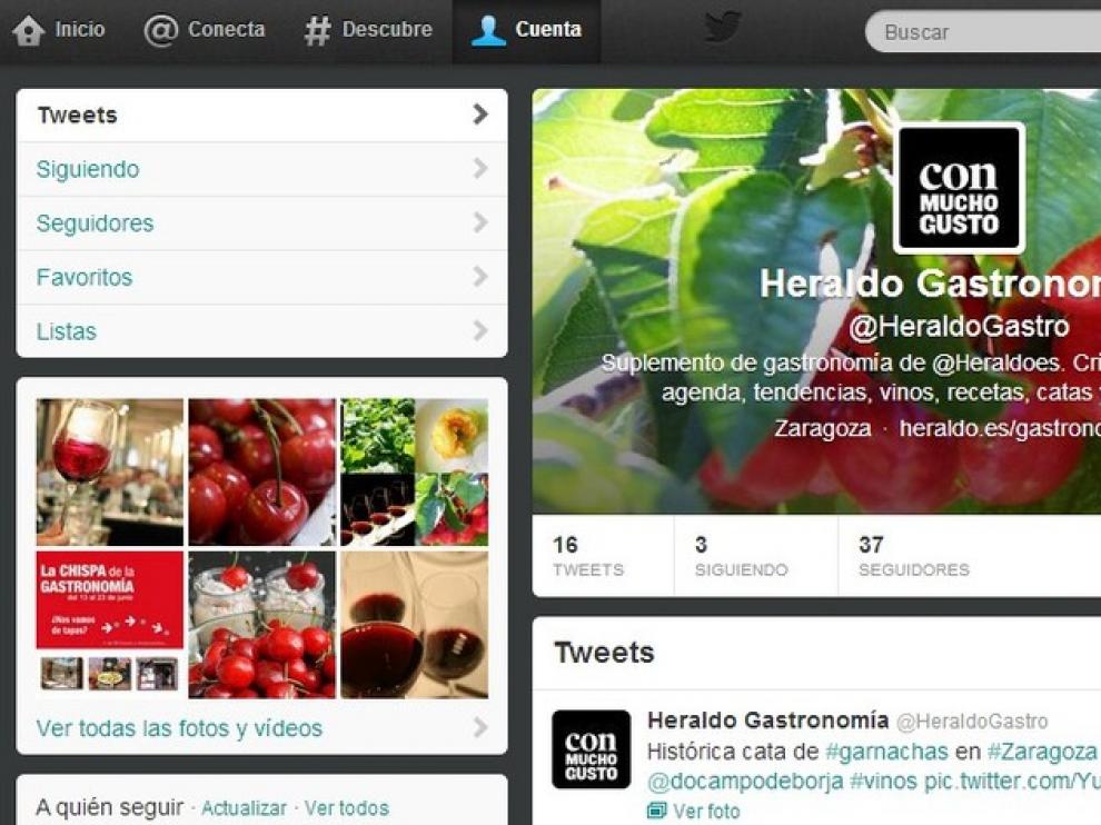 Twitter del suplemento de gastronomía de HERALDO Con Mucho Gusto