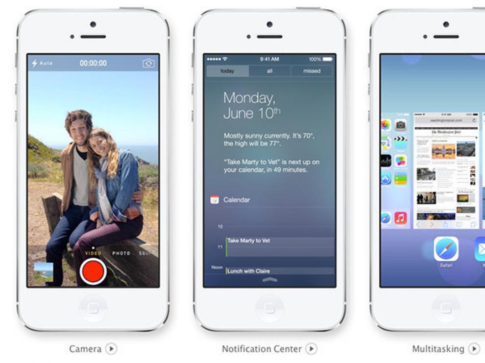 Así es el nuevo iOS 7 para iPhone