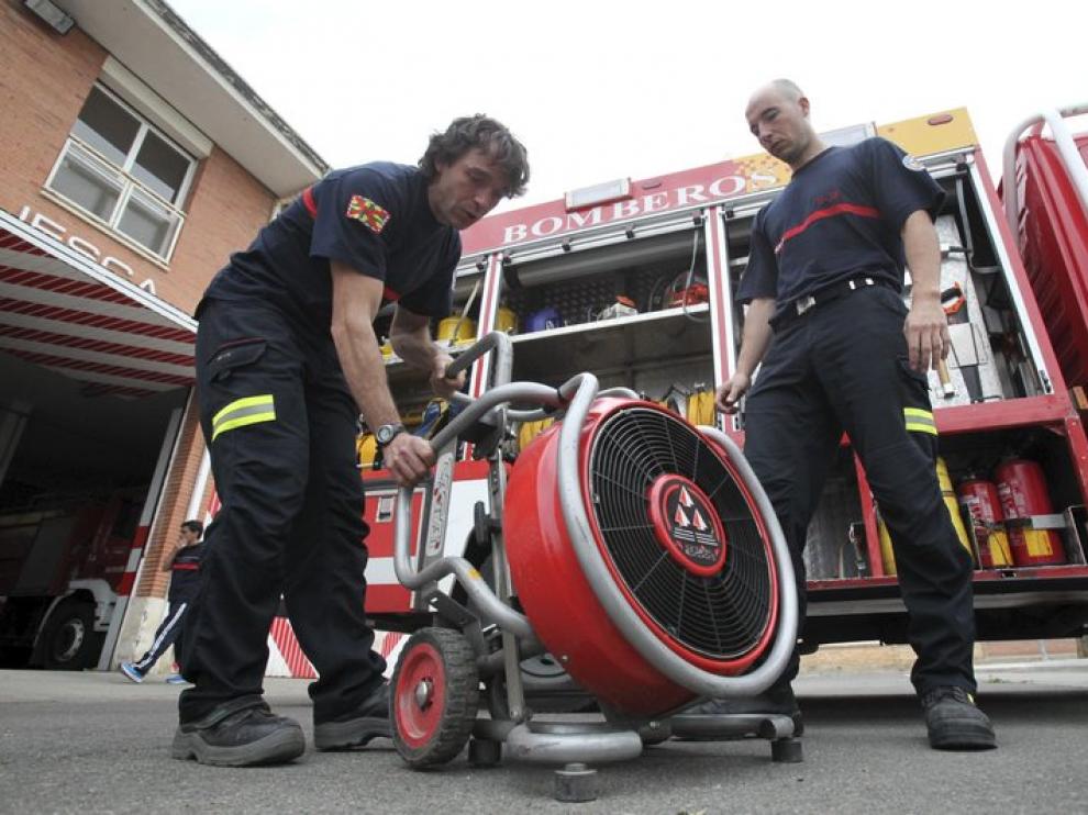 Bomberos de Huesca, imagen de archivo.