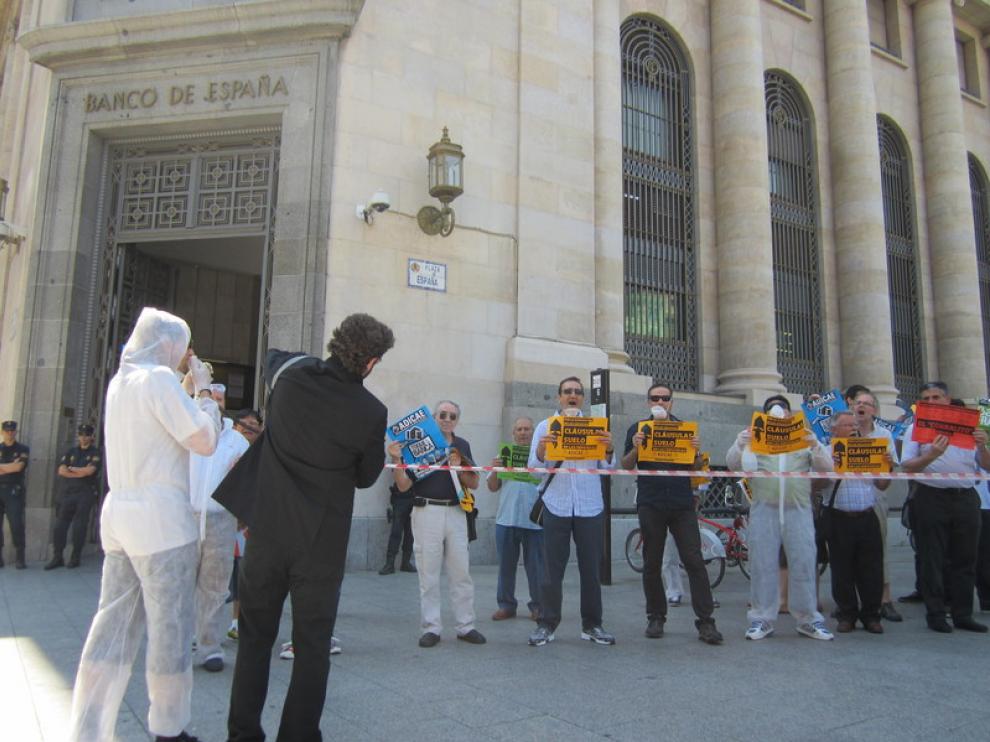 Protesta de los afectados por las preferentes en Zaragoza