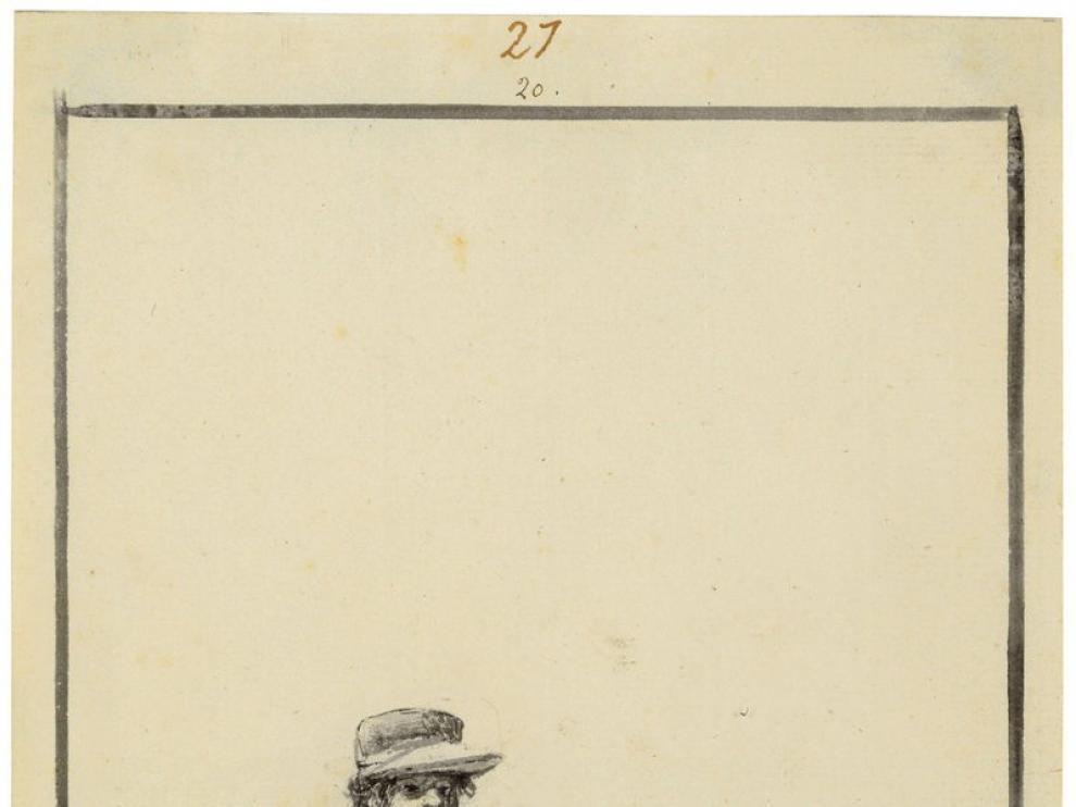 El dibujo 'Si yerras los tiras!' del pintor aragonés Francisco de Goya