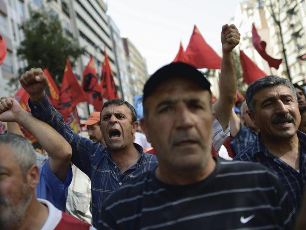 Protestas de los sindicatos en Turquía