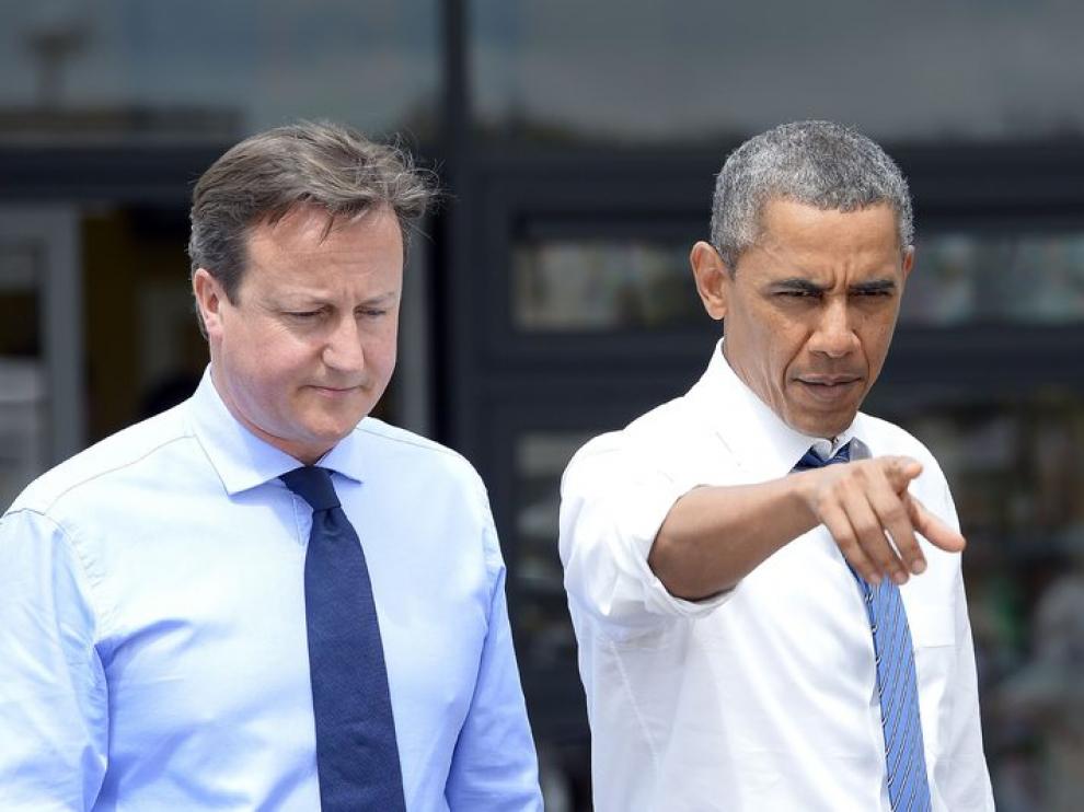 Obama y Cameron han visitado una escuela