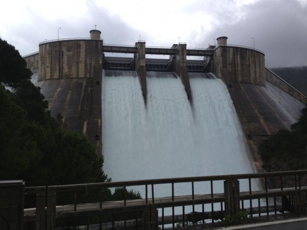 Presa de El Grado, este miércoles