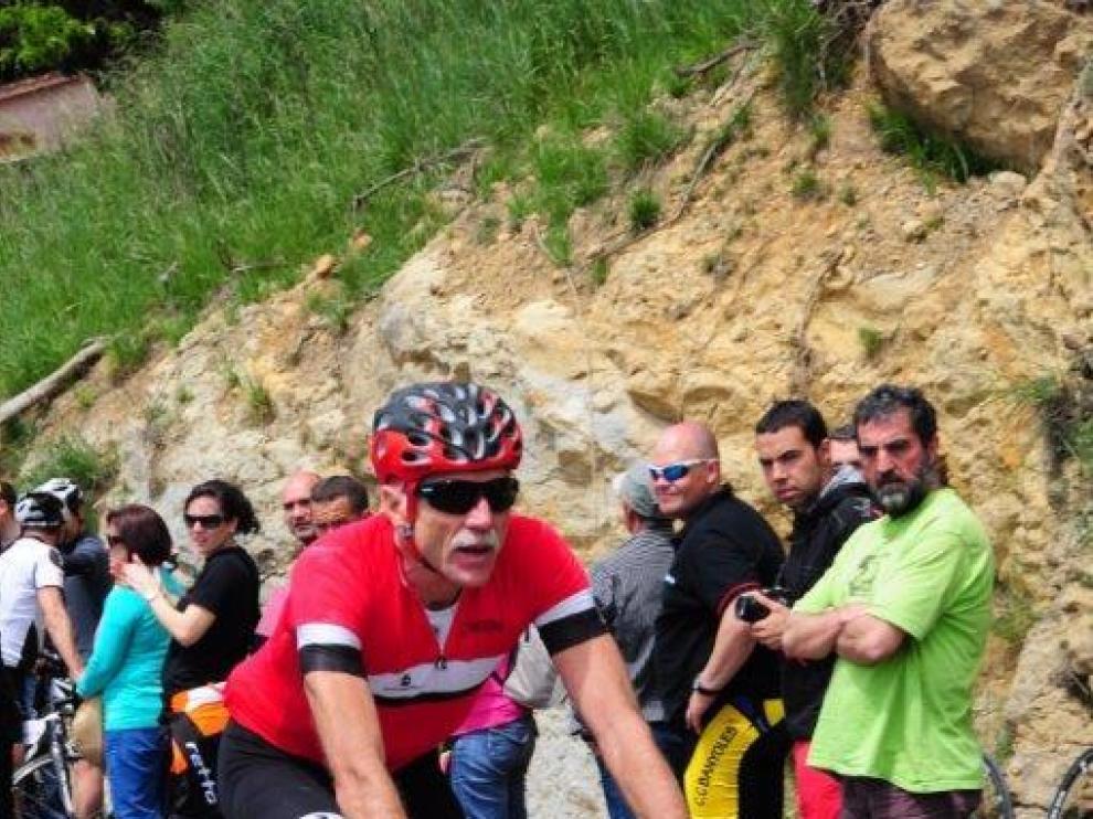 Javier Moracho, en bicicleta