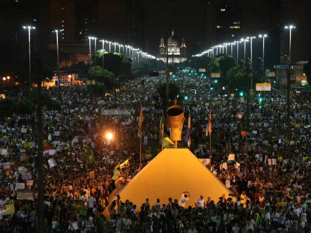 Imagen de una manifestación en Río este jueves