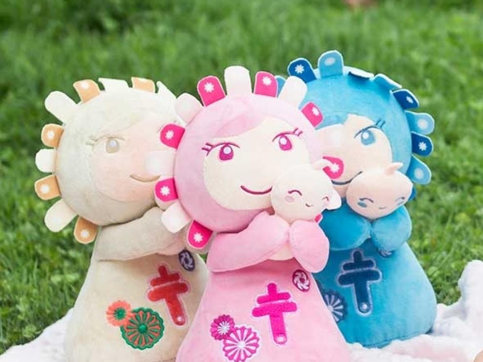 Los colores de Pilarín: beige, rosa y azul