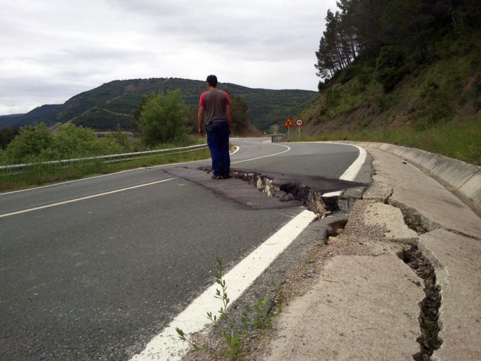 Imágenes tomadas en la ladera derecha de Yesa el viernes, 20 de junio de 2013