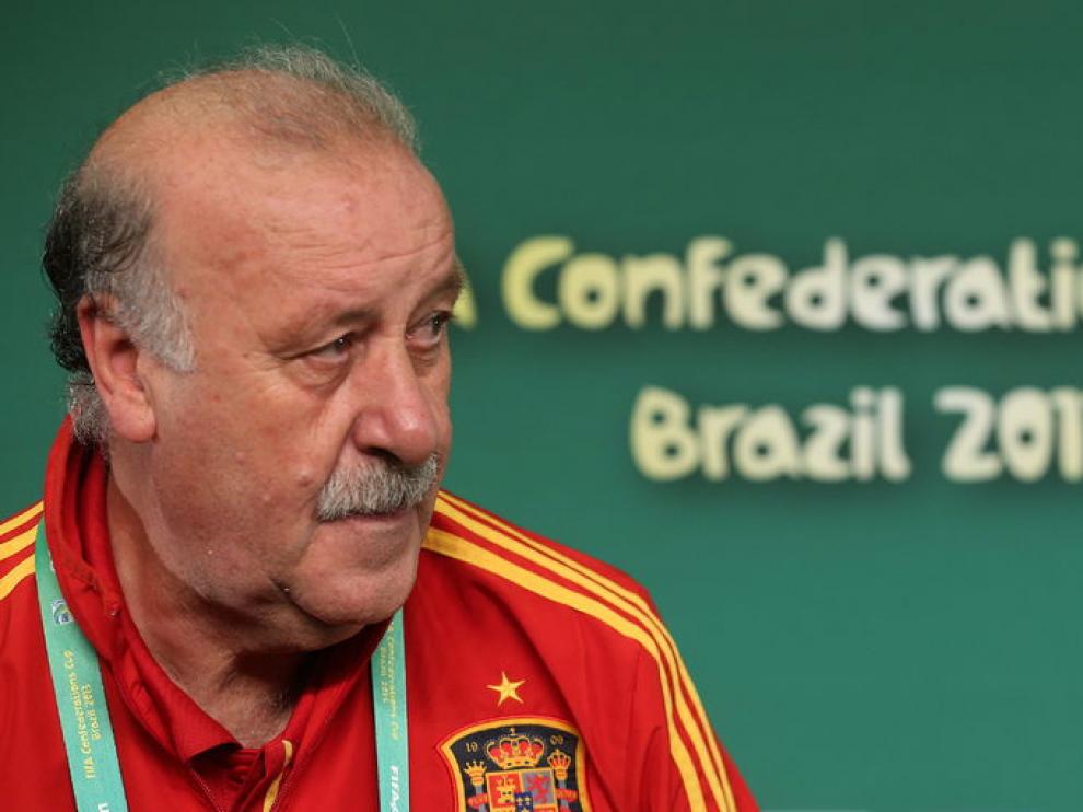 El seleccionador español Vicente del Bosque en Brasil