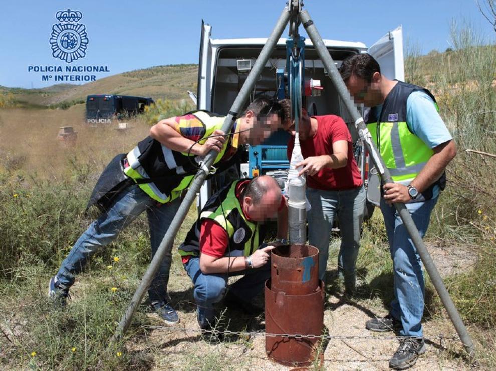 Labores de búsqueda en las proximidades del embalse de Mularroya