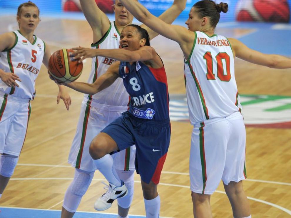 Foto del partido entre Francia y Biolorrusia