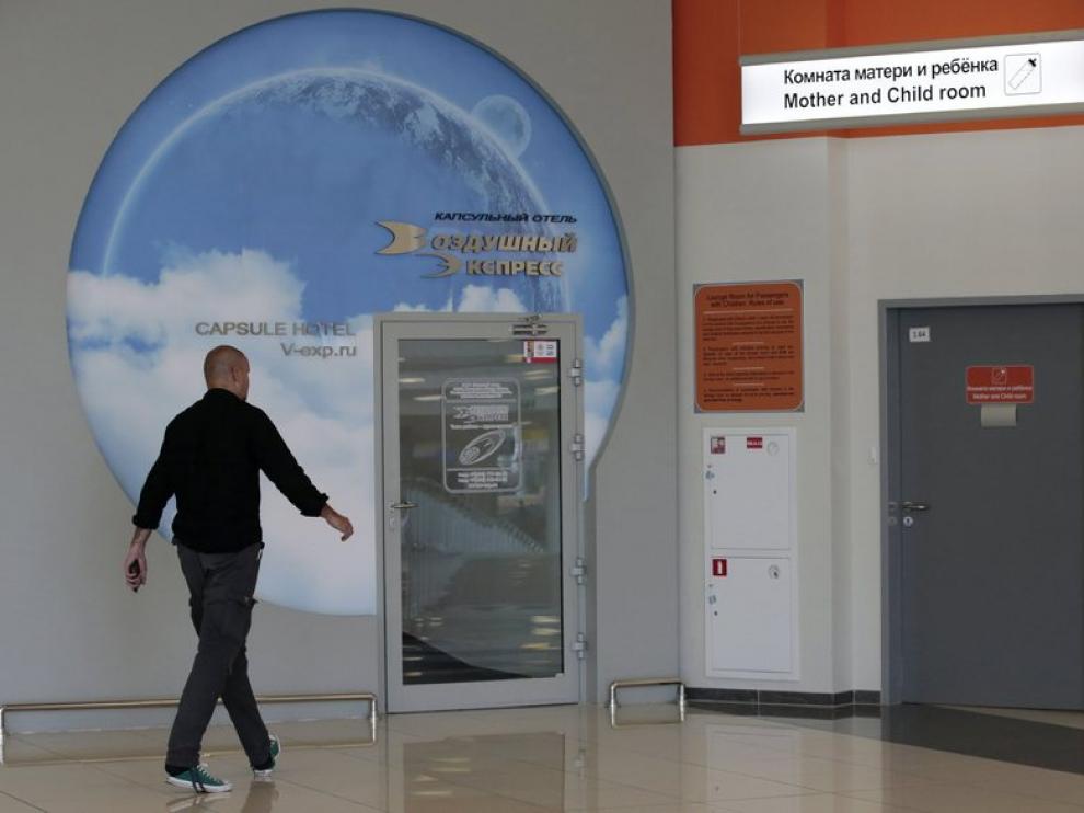 La zona de tránsito del aeropuerto moscovita
