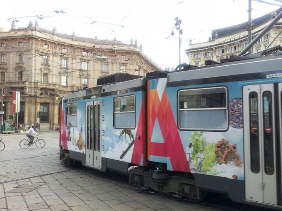 La marca Aragón inunda la via Mercanti de Milán