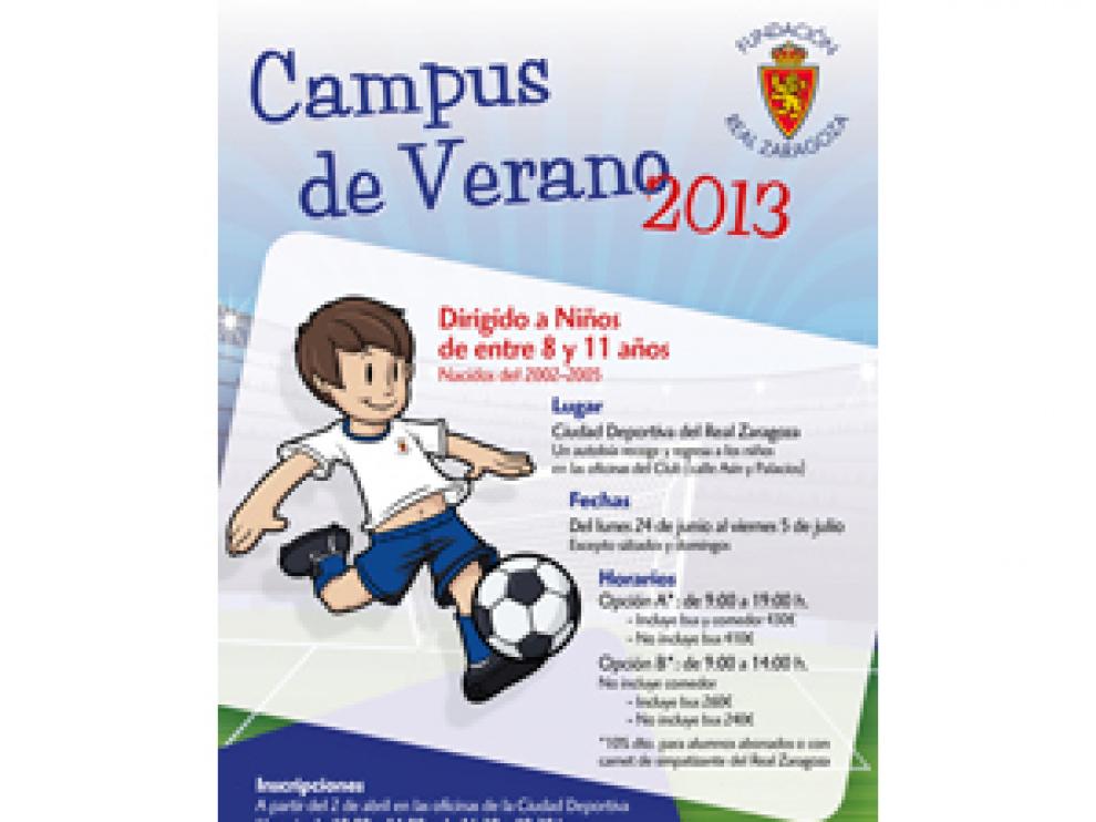 Cartel del campus del Real Zaragoza