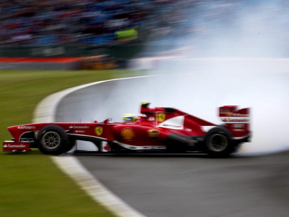 Accidente de Felipe Massa en los entrenamientos de Silverstone