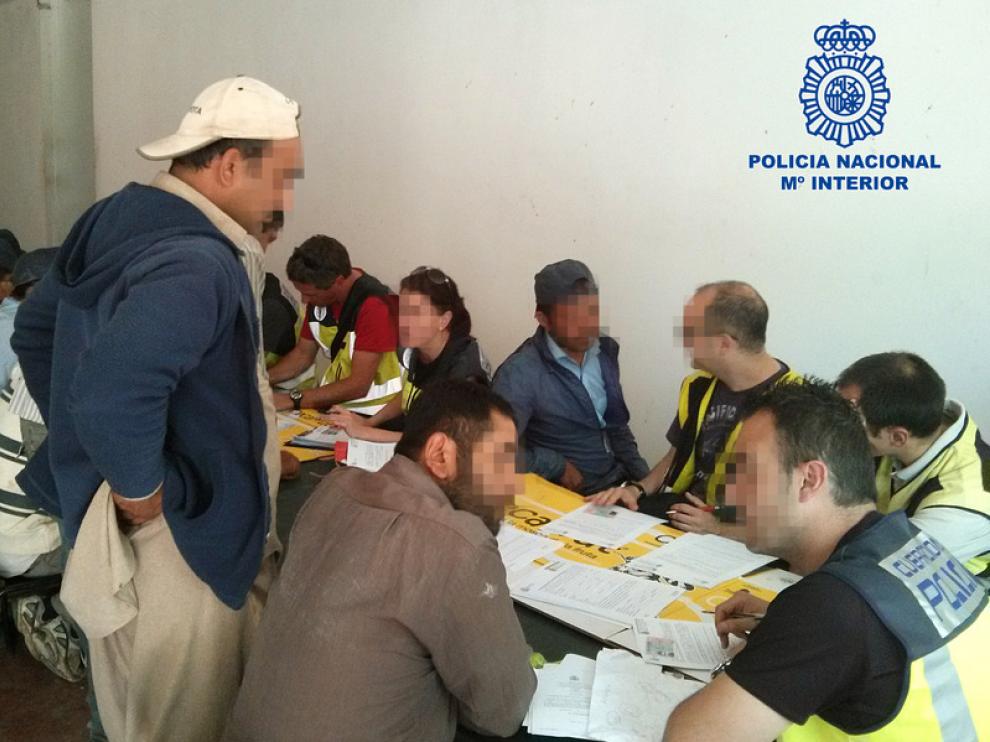 Imagen de la operación facilitada por la Policía Nacional