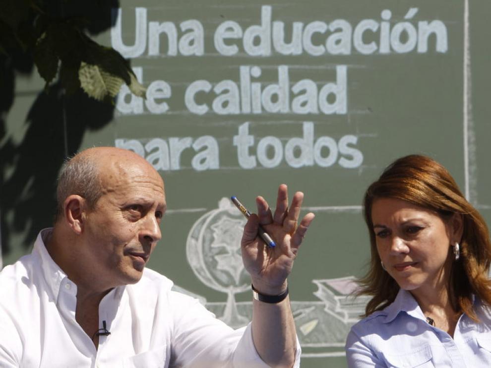 Dolores de Cospedal, con el ministro Wert