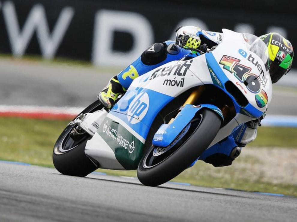 Espargaró, en plena carrera en Holanda