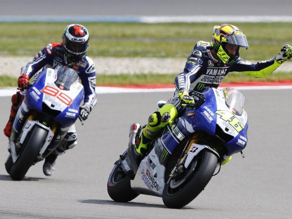 Valentino Rossi y Jorge Lorenzo