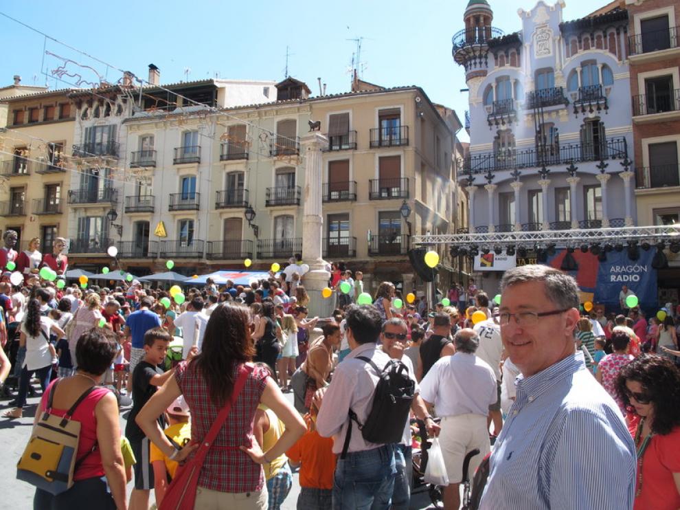La plaza del Torico en Teruel.