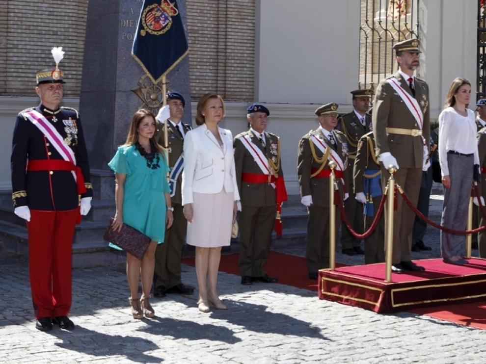 Los Príncipes de Asturias durante el acto solemne