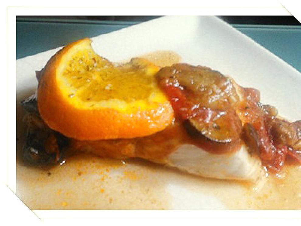 Papillote de pescado a la naranja