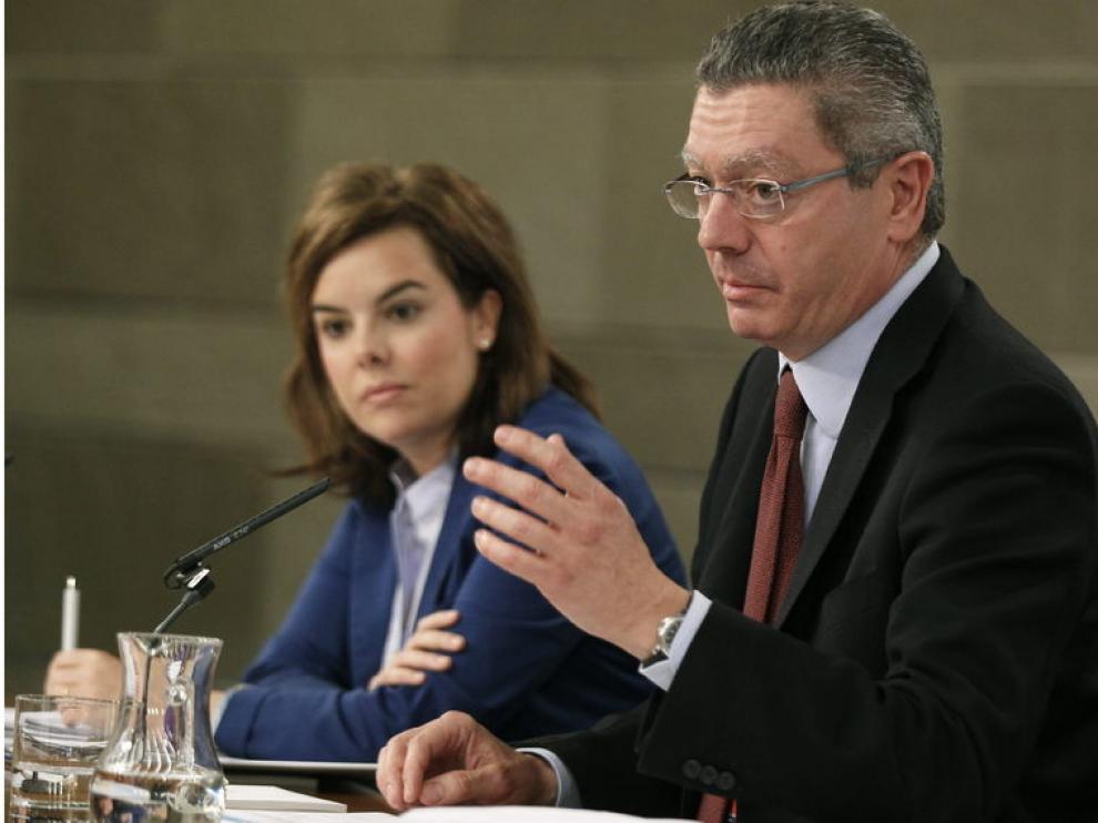 Gallardón, tras el Consejo de Ministros de este viernes.