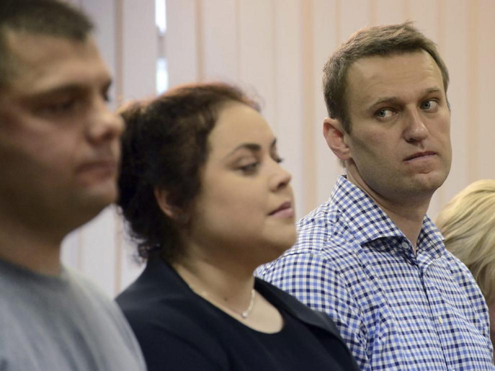 Navalni, durante un juicio