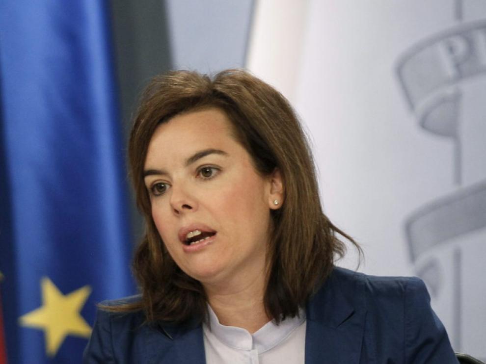La vicepresidenta del Gobierno, Soraya Saenz de Santamaría