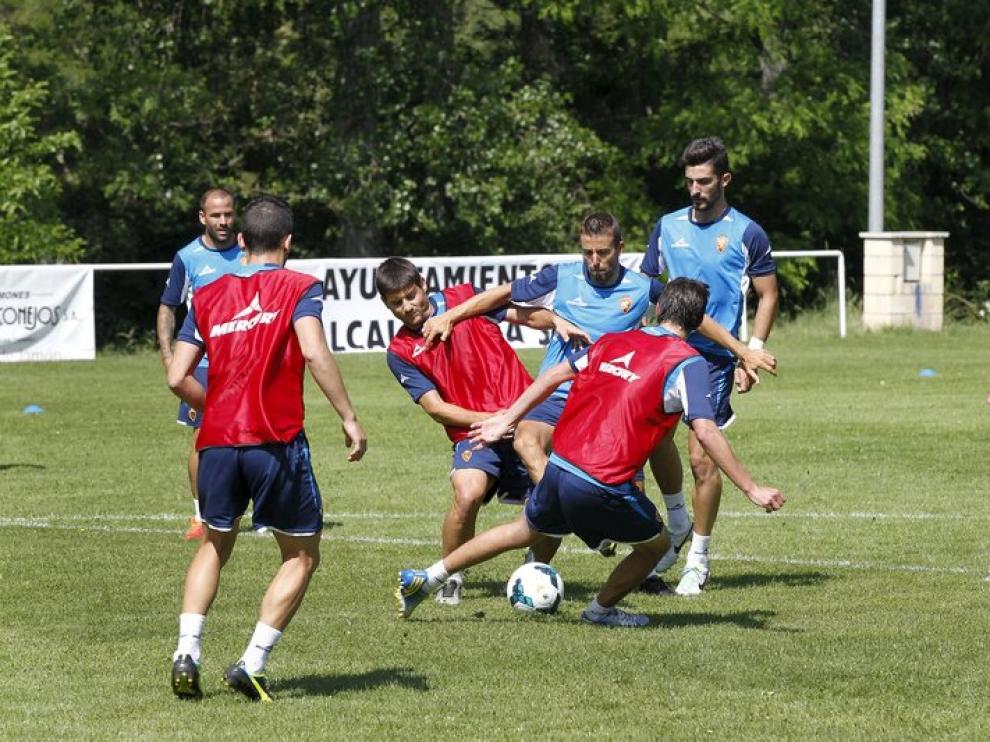 Entrenamiento del Real Zaragoza en Alcalá de la Selva
