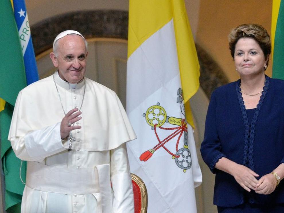 El papa Francisco y Dilma Rousseff