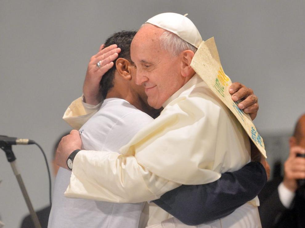 El Papa Francisco durante su visita al Hospital de San Francisco de As'si
