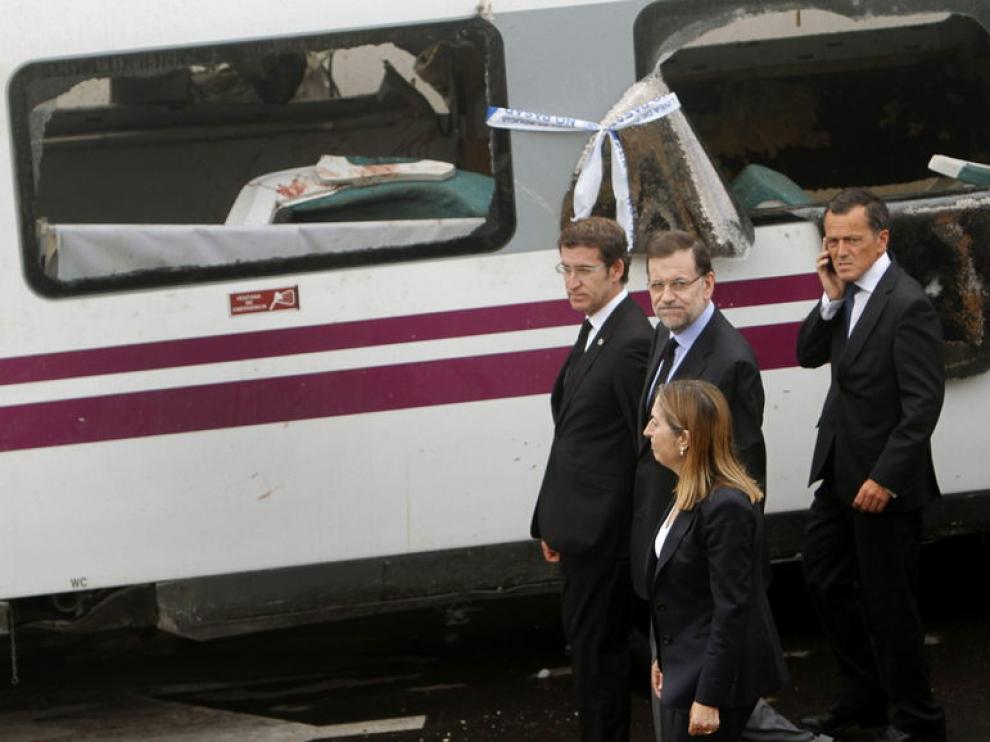 Mariano Rajoy ha visitado la zona, junto a la ministra Ana Pastor y el presidente de Galicia