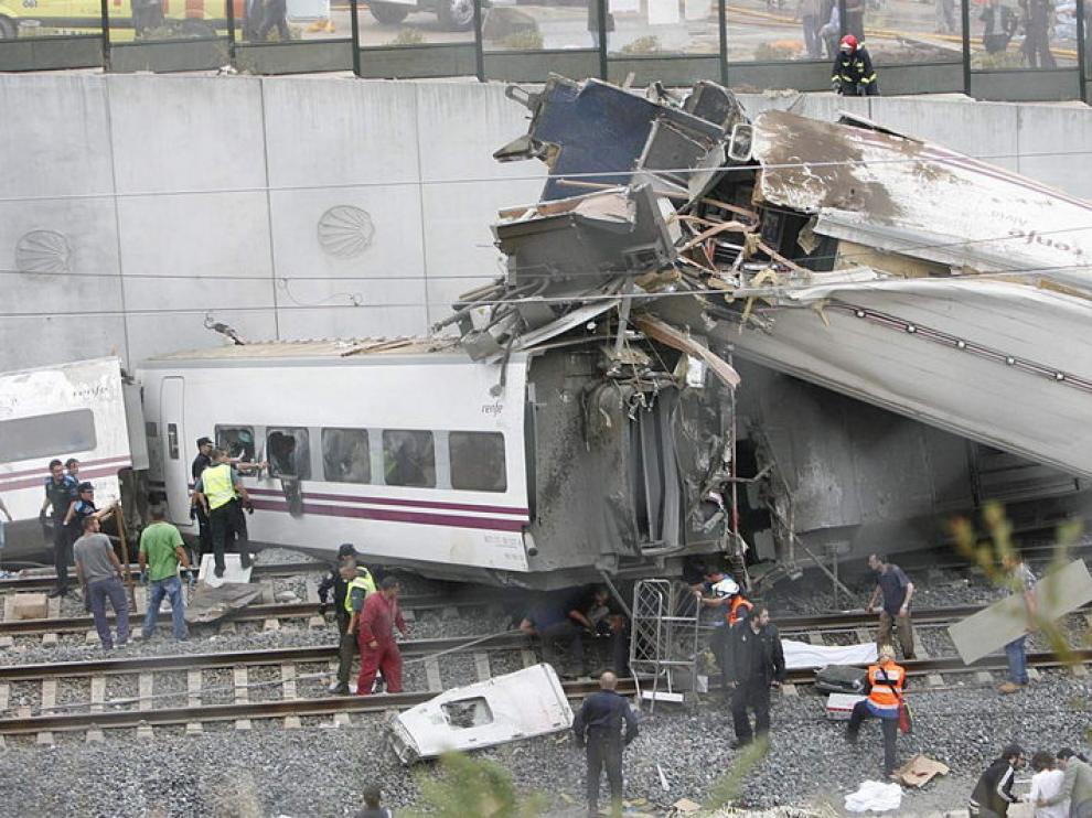Accidente de tren en Santiago de Compostela